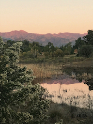 The Pink Moment on Chief's Peak from Ojai Meadows